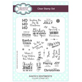 Creative Expressions A5 Clear Stamp Set - CEC772 Santa's Sentiments
