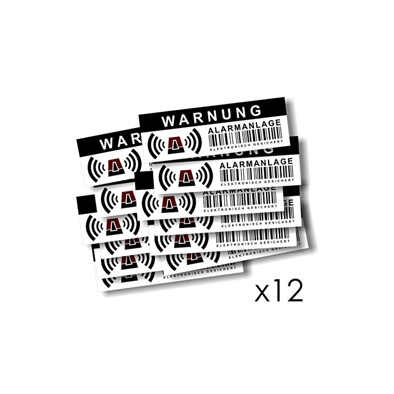 Deterrent Stickers for Burglar and Theft - Warning - Alarming