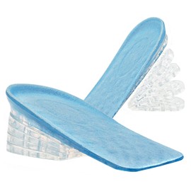 Dr.Foot - Plantillas ajustables de 5 capas para aumentar la altura, inserciones de silicona para el talón para hombres y mujeres, inserciones de gel de elevación del talón para discrepancia de la