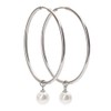 LuckyLy Aretes Mujer con Perlas Colgantes, Arracadas de Acero Inoxidable