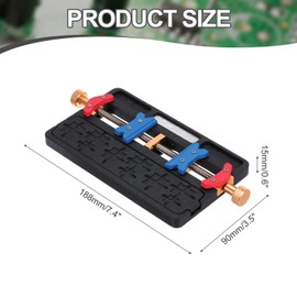 PATIKIL Multifunctional PCB Fixing Holder,3.5"x7.4"x0.6" PCB Circuit Board Holder Dual Axis High-Temperature Resistant Positioning Clamp Maintenance Fixture for Phone Repair,1 Set Black