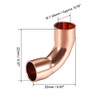 sourcing map 90 Degree Copper Elbow Copper Pipe Fitting Connector
