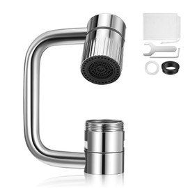 Gadpiparty Rotatable Faucet Extender, Universal Splash Filter Faucet, Water Diverter For Bathroom Sink, 1080 Big Angle Swivel Faucet Aerator Sink Face Wash Attachment (Dual-Mode)