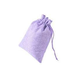 KONMAY Set of 10 20 x 30 cm Purple Jute Gift Bags with Drawstring, Large Jute Bag, Linen Bag, Hessian Jewellery Bag with Drawstring for Lavender Flowers, Jewellery, Gifts
