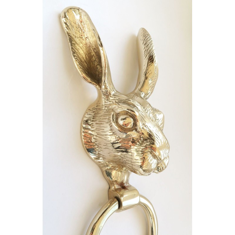 Castelion® Solid Brass Country Hare Door Knocker | High Quality