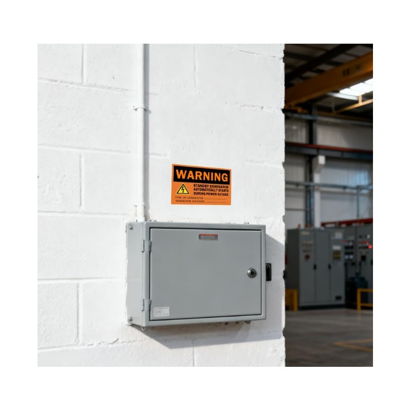 20 Pack Warning Standby Generator Starts Automatically OSHA Label Decal,5x3.5