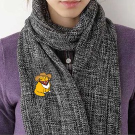 S-TROUBLE Japan and South Korea Creative Trend Animal Cartoon Cute Western Cowboy Cat Style Brooch Accessories Pin Denim Badge, Enamel, metal