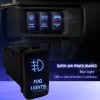 WSAYS "FOG LIGHT" Push Button Switch Blue LED Indicator Light