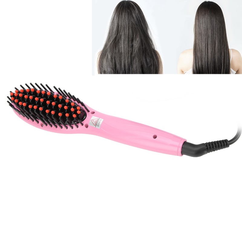 Household Hair Straightener Brush Negative Ion Styling Brush Hairdressing Tool