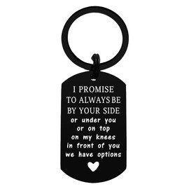 Gifts for Boyfriend or Husband | Funny & Romantic Keychain for Him | I Promise to Always Be by Your Side Keychain | Playful Couple Gifts for Him | Relationship Keepsake