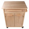 Winsome Wood Kitchen Cart, Natural, Single Drawer (82027)