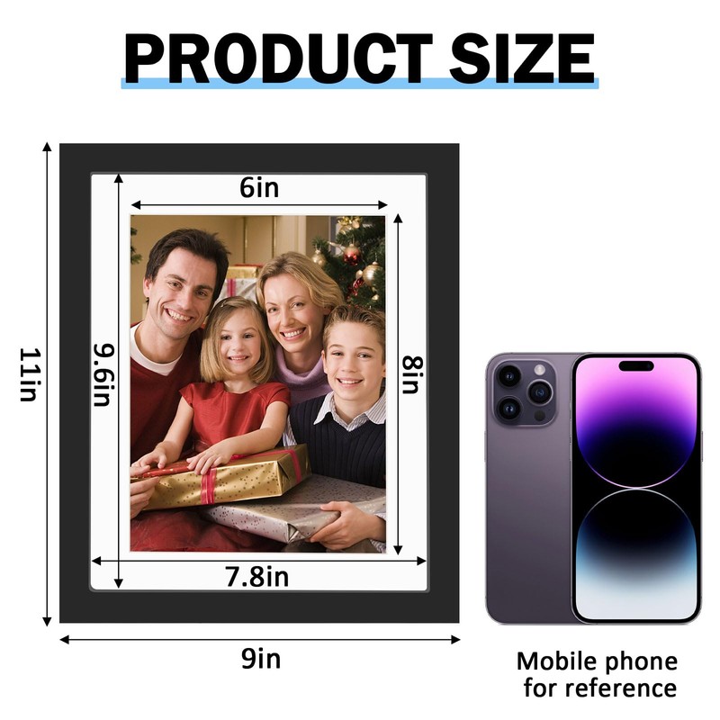 AouuecFrames with Mat, Photo Frames for Wall and Tabletop Display,