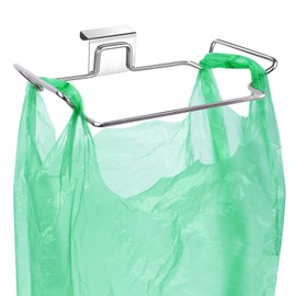 OYSIR Large Stainless Steel Trash Bag Holder for Kitchen Cabinets Doors and Cupboards, Under Sink Bag Holder, Garbage Bag Holder, Waste Can, Kitchen Trash Cans