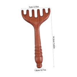 BIUDECO Sandalwood Wooden Scalp Massager Comb with Wide Teeth for Gentle Hair Grooming and Comfortable Head Massage Ergonomic Design for Daily Use and Relaxation