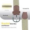 ELTACASUX Stretch Woven Mens Belt,Canvas Braided Belts Men and Women