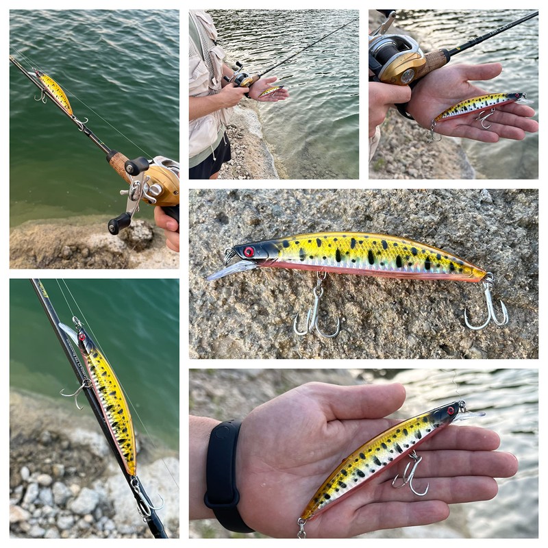 Fishing Lure - Hard Artificial Bait - Minnow/Wobbler Casting Spinning