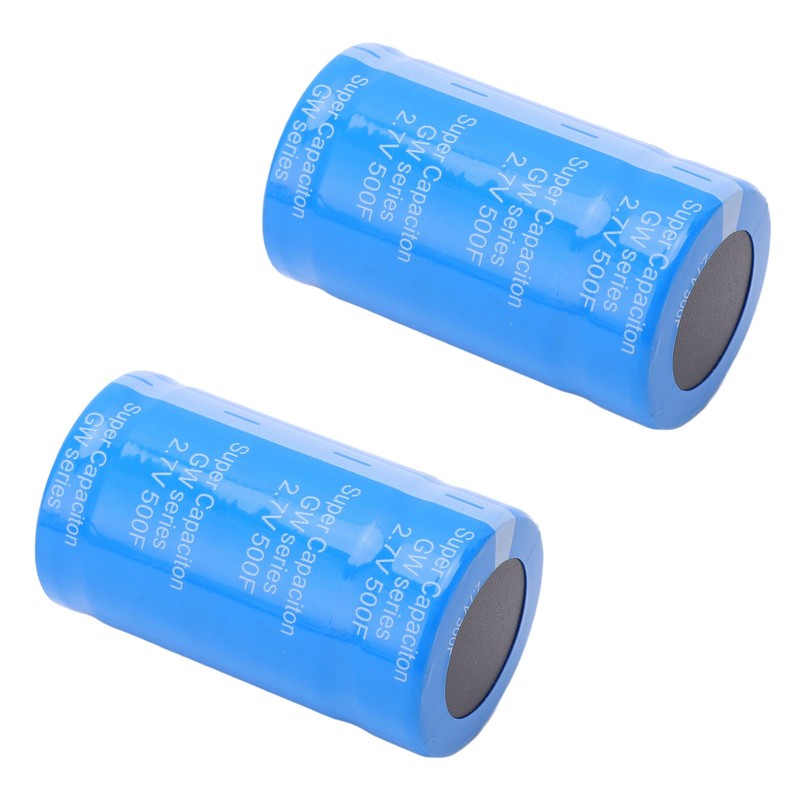 2 Pcs Automobile Car Farad Capacitor 2.7V 500F Energy Saving