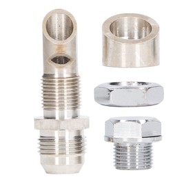 E VAC Scavenger Kit Stainless Steel Universal 10AN Bung M18 Angled O2 Bung M18x1.5 Vacuum Plug
