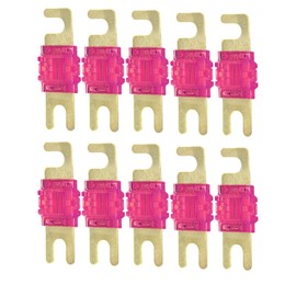 ZOOKOTO 10 Pack MANL ANL Fuse 20A 30A 40A 50A 60A 80A 100A 150A Mini ANL Fuse (Gold, 50A)