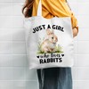 WAITPI Cute Rabbit Bunny Canvas Tote Bag Gifts for Women