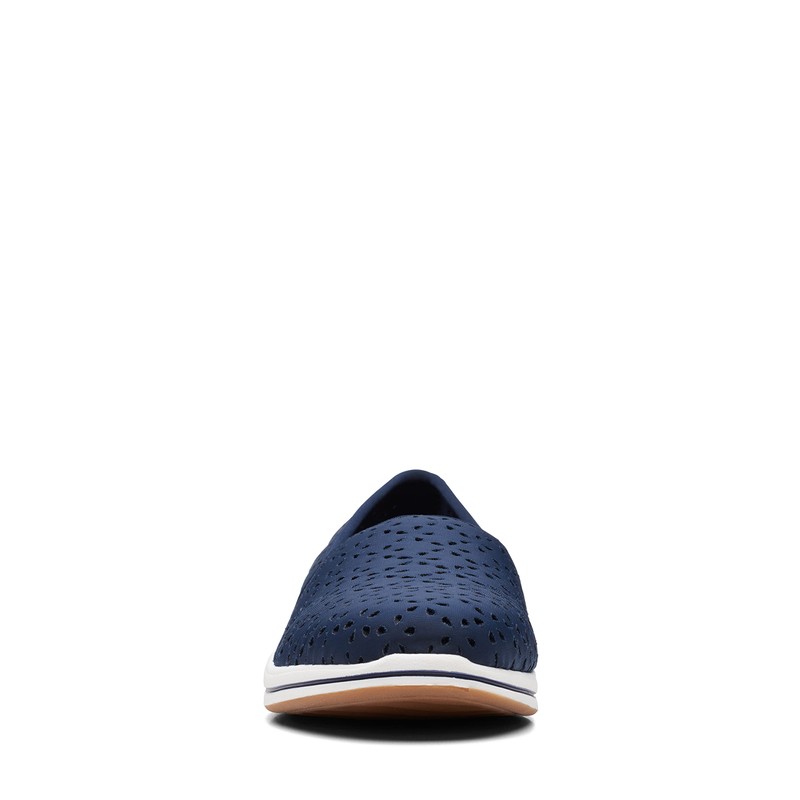 Clarks Breeze Emily Mocasín para Mujer, Azul Marino sintético, 12