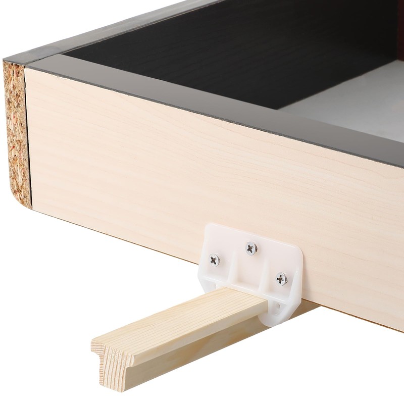 Yousoontic 2 Pack Hardwood Center Mount Drawer Slides Wooden Drawer