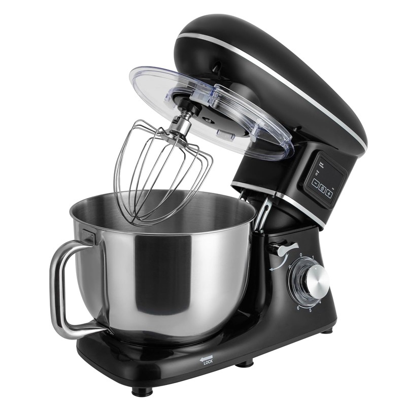 Treliamd 6.5QT Stand Mixer, 1350W 6 Speed Tilt-Head, Electric Kitchen