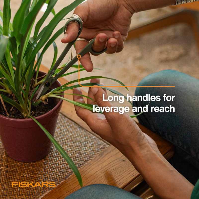 Fiskars Plant Detailer Snips & Holder, Precision Indoor Gardening Tool