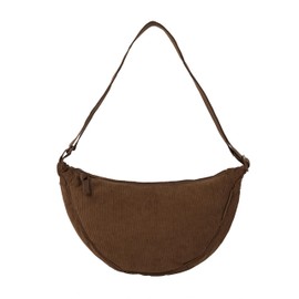 Jiliyote Crossbody Bag Cord Women's Crescent Moon Bag Shoulder Bag Cord Women's Crossbody Bag Women's Cord Shoulder Bag for Work Shopping School Work Shopping, brown