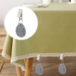 WANGCL 8PCS Tablecloth Weights Tablecloth Pendant With Stainless Steel Clip For Outdoor Family Dinner Garden Party Wedding Camping Picnic-Drop Shape Gray