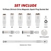 CASOMAN 10PCS 3/8"Drive Magnetic Spark Plug Socket Set, 6PT&12PT, Include