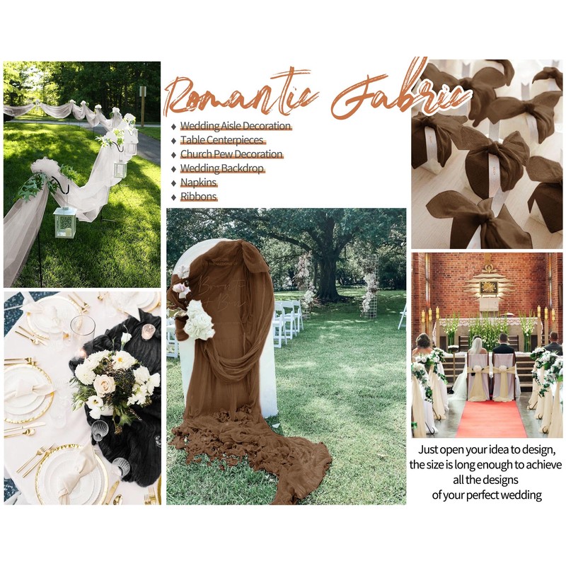 Black Wedding Gauze Cheesecloth Fabric, 9.2M x 90cm Cheesecloth Arch