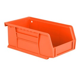 Hudson Exchange 7-1/2" x 4" x 3" Plastic Stackable Storage Bin and Hanging Container (Orange)