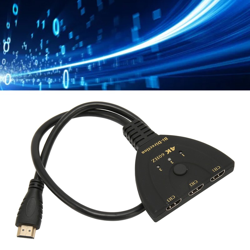 HD Multimedia Interface Switch 4K 60Hz 3 in 1 Out