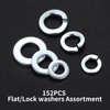 Pack of 152 M6 M8 M10 Washers Set: 76 Pieces