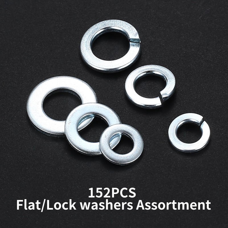 Pack of 152 M6 M8 M10 Washers Set: 76 Pieces