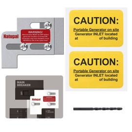 Generator Interlock Kit Compatible with Square D QO & Homeline Indoor or Outdoor 100 or 125 amp Panels, 3/4 Inch Spacing between main and branch breaker. Professional Interlock kit
