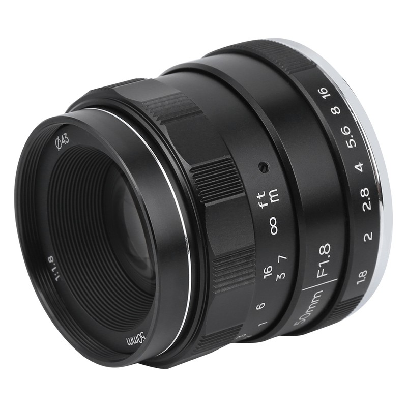 NEWYI 50mm F1.8 E Mount Large Aperture Portrait Manual Lens