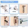 Litensh Pack of 4 Adjustable Shelf Brackets, Shelf Brackets, Bathroom