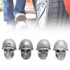 4PCS Tire Valve Caps Skull Style Anti Oxidization Universal for