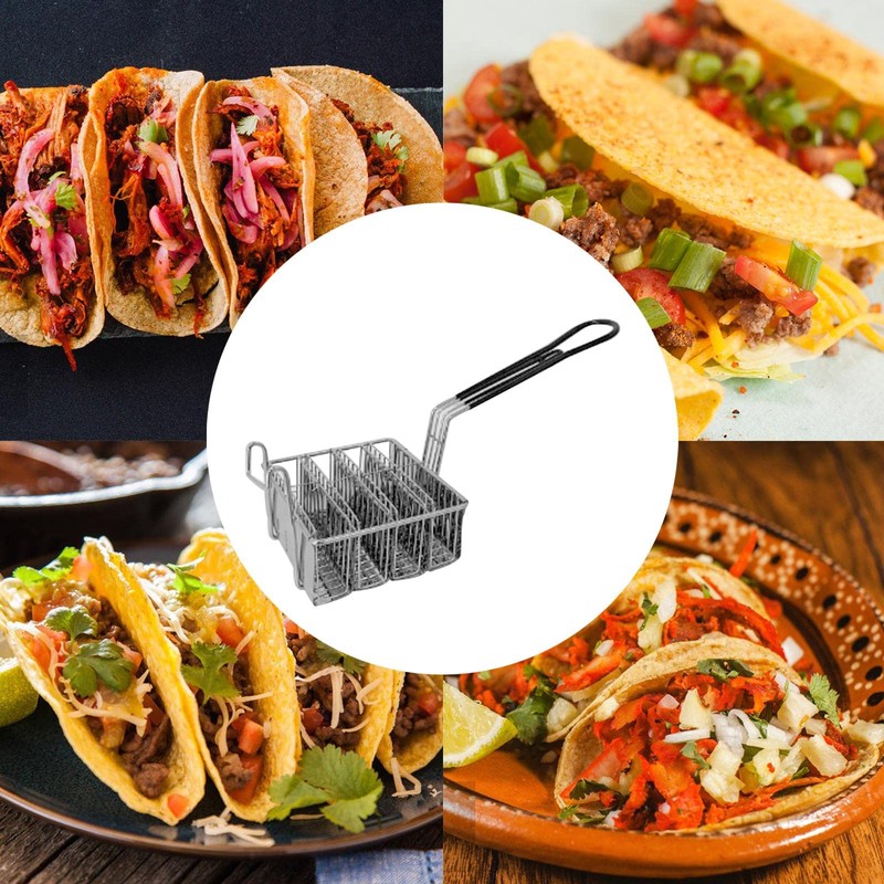 Taco Fryer Kitchen Cooking Tool 4 Shells/6 Shells with Grip