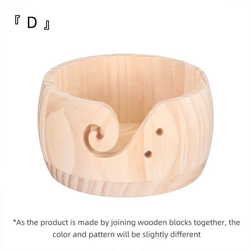 Wooden Yarn Bowl for Knitting & Crochet – Round Yarn