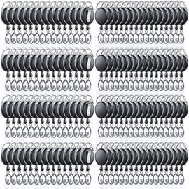 Laumoi 350 Packs Retractable ID Badge Holder Name ID Badge Reel Clips Keychain with Belt Clip and Key Ring for Office Worker Doctor Nurse Employee (Black)