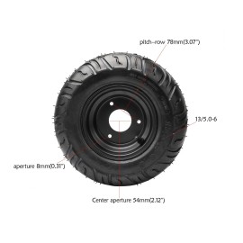 Unbranded 4pc 13x5.00-6 Wheel Tire 6" Rim 13x5-6 13x500-6 ATV Go Kart Mower Lawn Quad