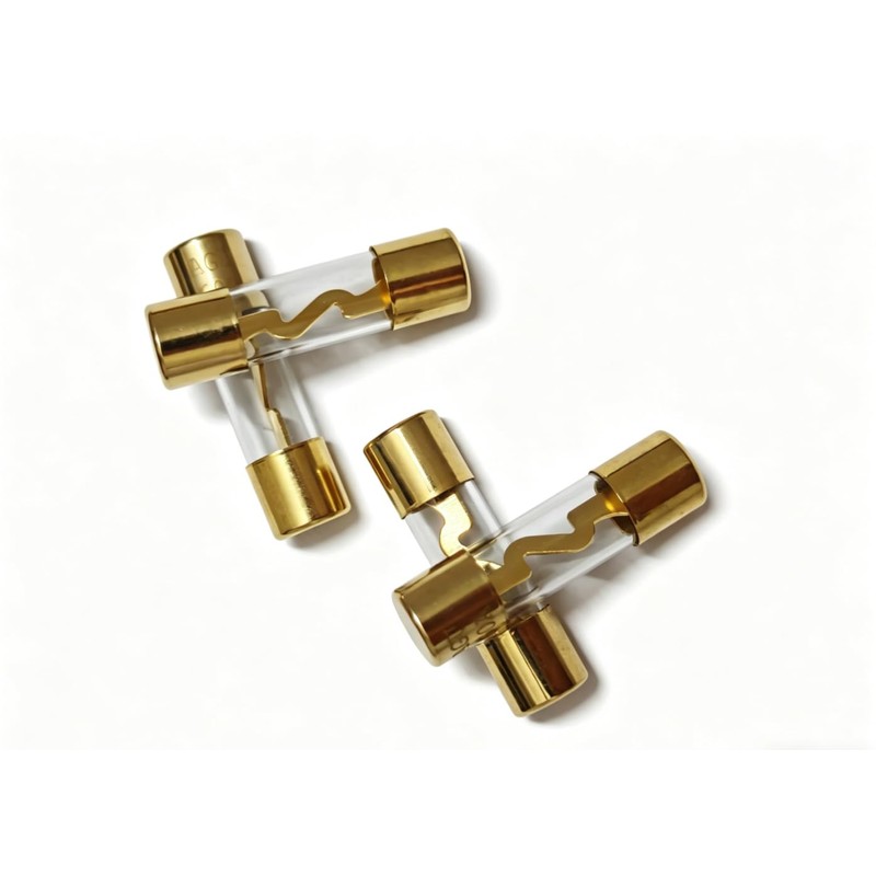 30A AGU, AGU Fuse 30A, Gold-Plated Copper Caps, Clear Tube