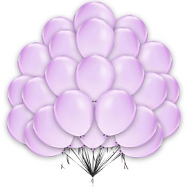 Light Purple Balloons - Pack of 15 x 12 Inch Pastel Purple Balloons for Kids Party, Birthday & Wedding Decorations