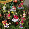 Grinch Christmas Ornament Decorations, 8PCS Stocking Cap Funny Santa Ornament