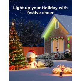 Govee Outdoor LED Strip Lights, 98.4ft Smart Outdoor Lights Work with Alexa and Google Assistant, App Control, IP65 Waterproof, RGBIC Lights for Patio, Eave, Party Decorations