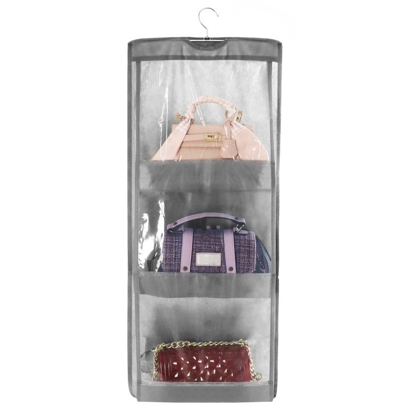 QWORK® 3 Piece Handbag Storage, Handbag Organiser Hanging with 6