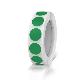 Round Stickers Green 13mm Circle Labels with Color Coding Dot Sticker Waterproof Removable Roll of 1000